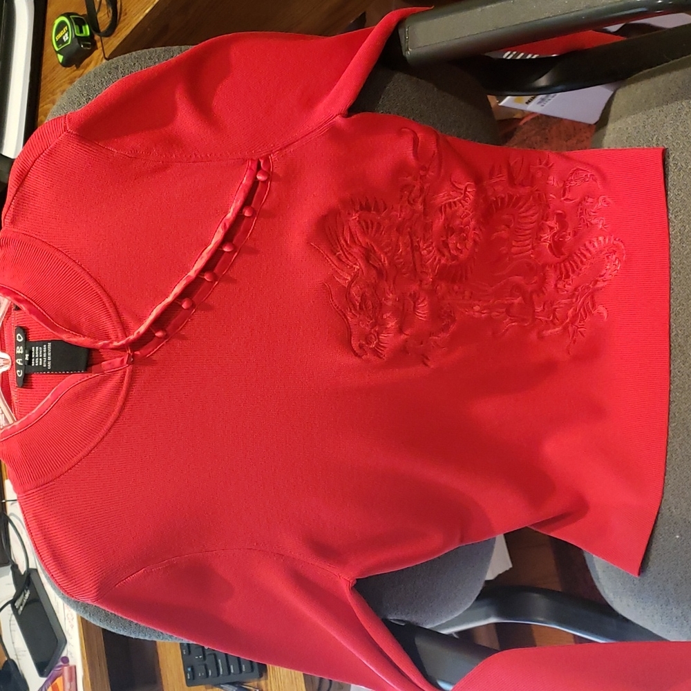 Cabo Asian desesigned knit top size M